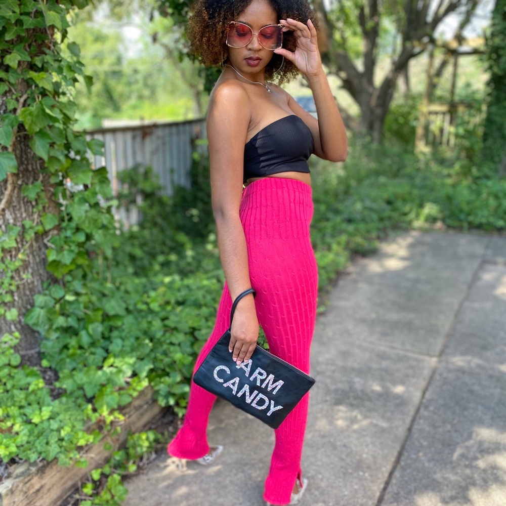 Hot Pink Sweater Pants
